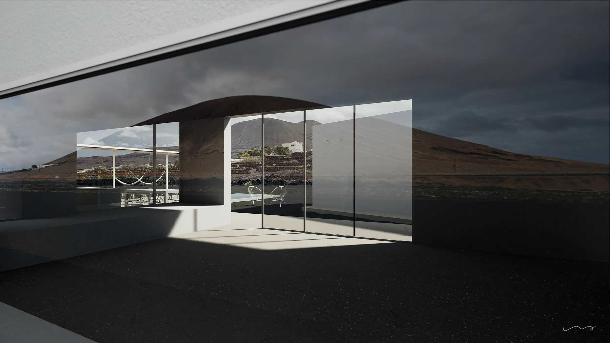 vivienda-ventana-lanzarote-volcan